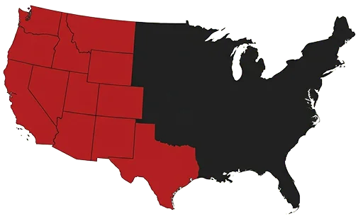 HB Transportation coverage map across Western United States